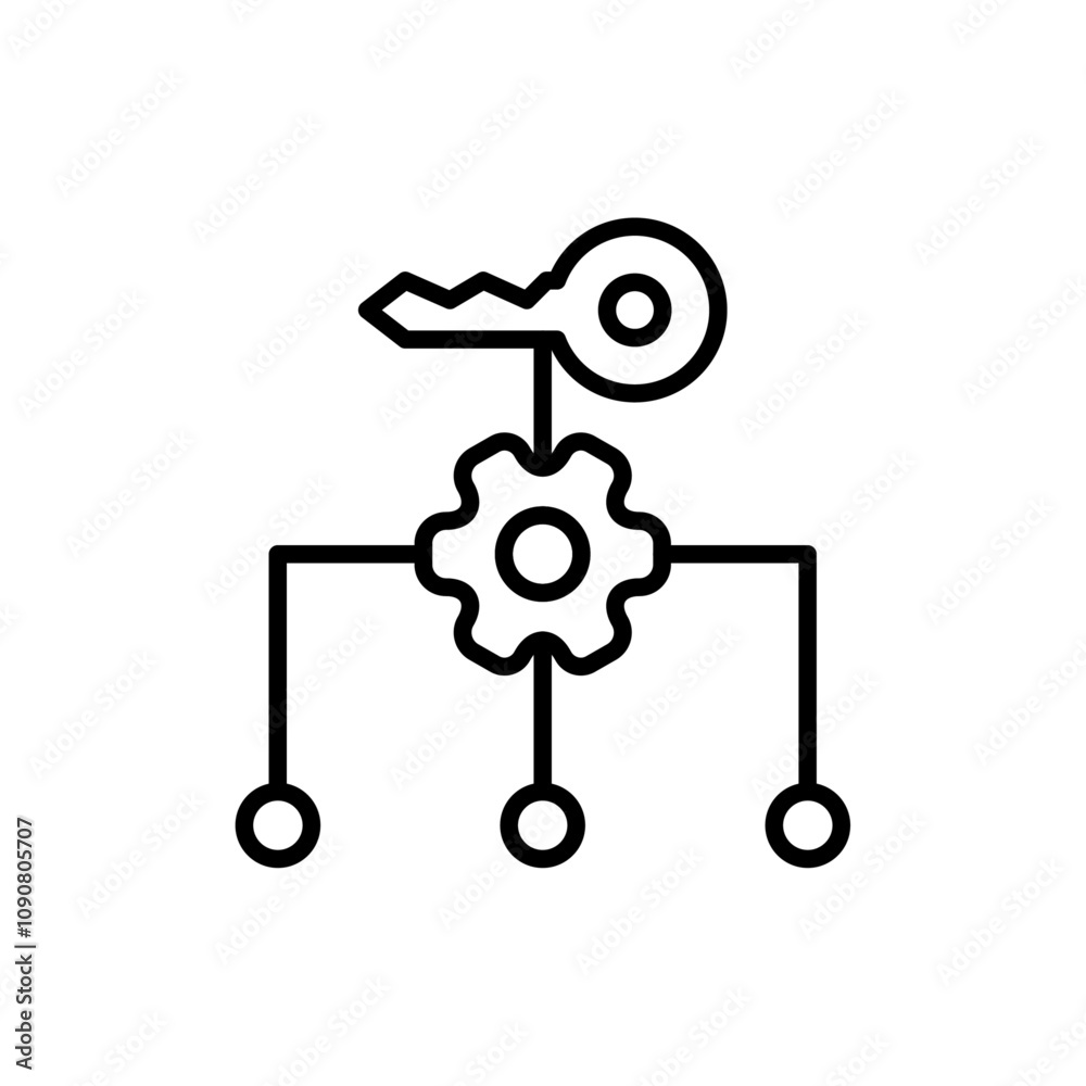 Aufkleber Key factor icon web design in vector