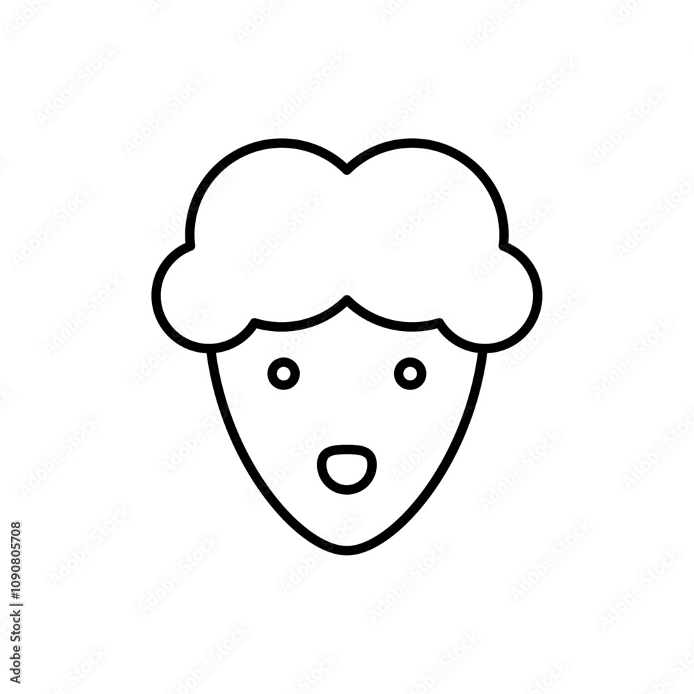 Poster Lamb icon web design in vector