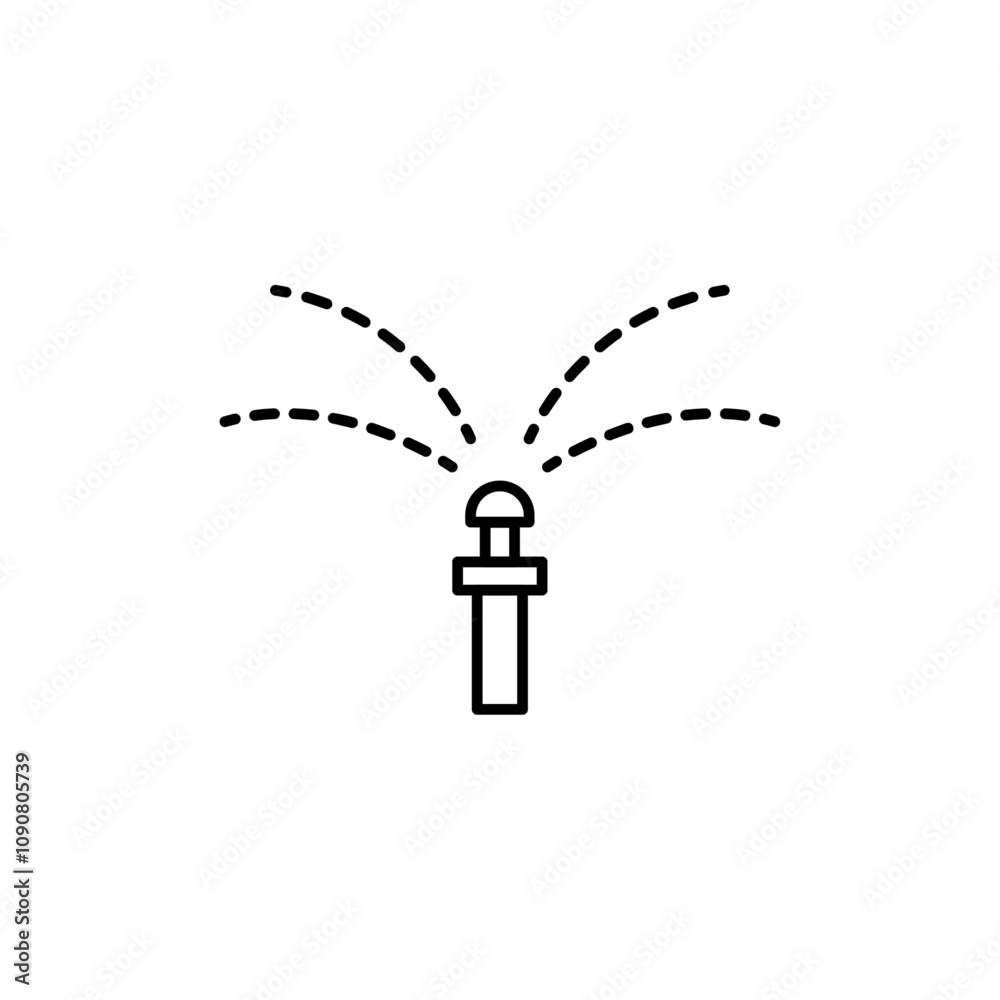Poster lawn sprinkler icon web design in vector