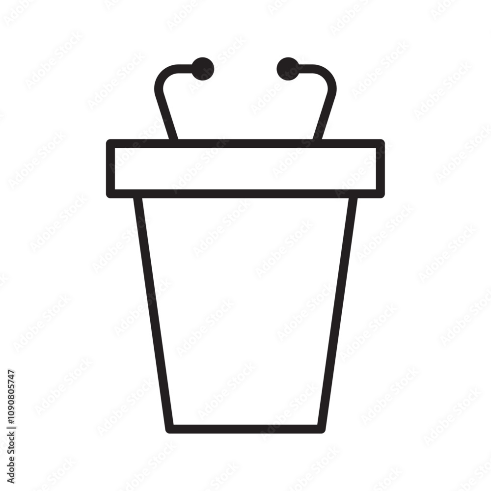 Aufkleber lectern icon web design in vector