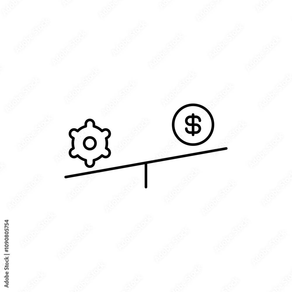 Aufkleber Leverage icon web design in vector
