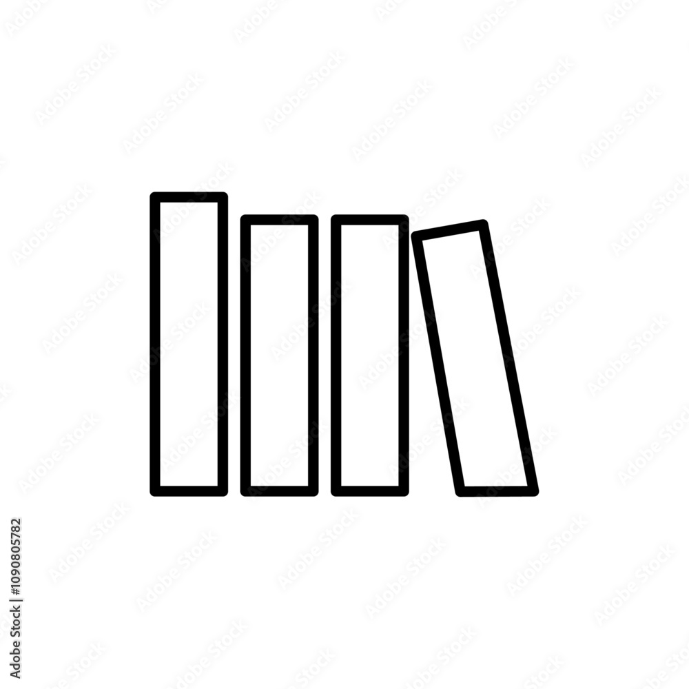 Poster library icon web design in vector