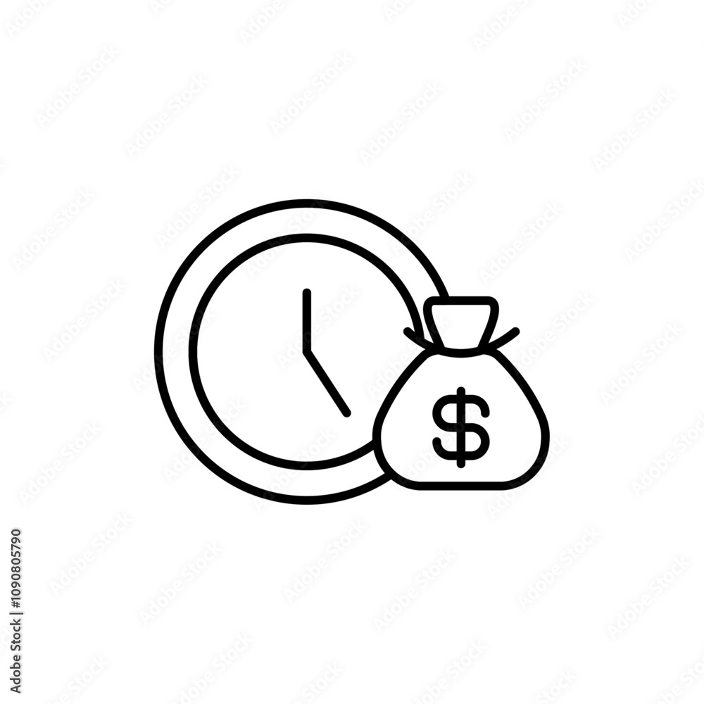 Aufkleber long term investment icon web design in vector