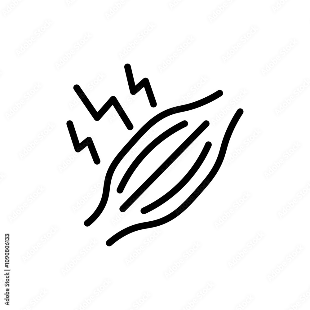 Poster Myalgia icon web design in vector
