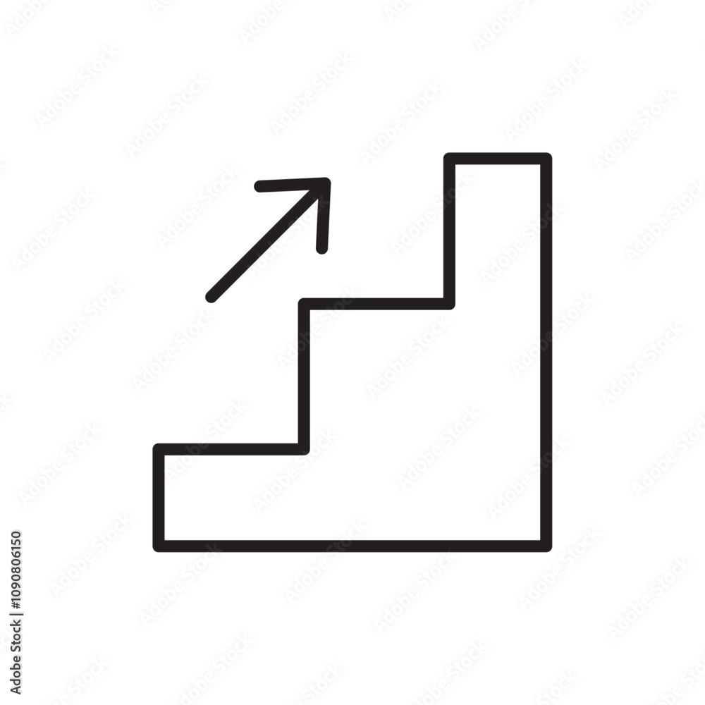 Aufkleber next steps icon web design in vector