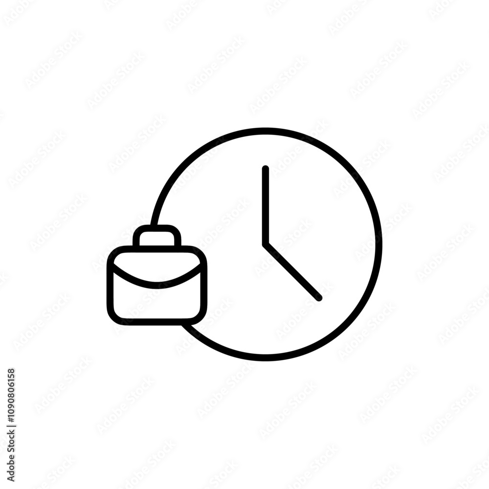 Poster Office time icon web design in vector