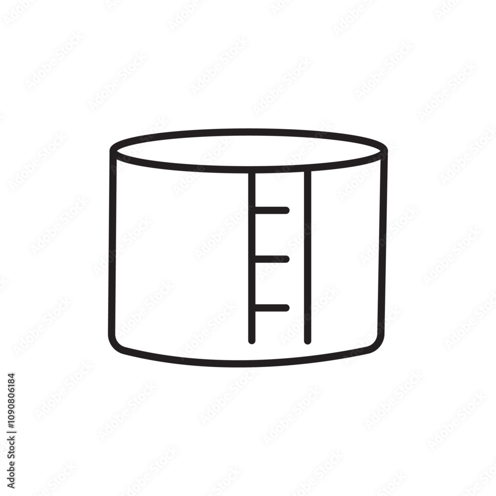 Poster oil storage icon web design in vector