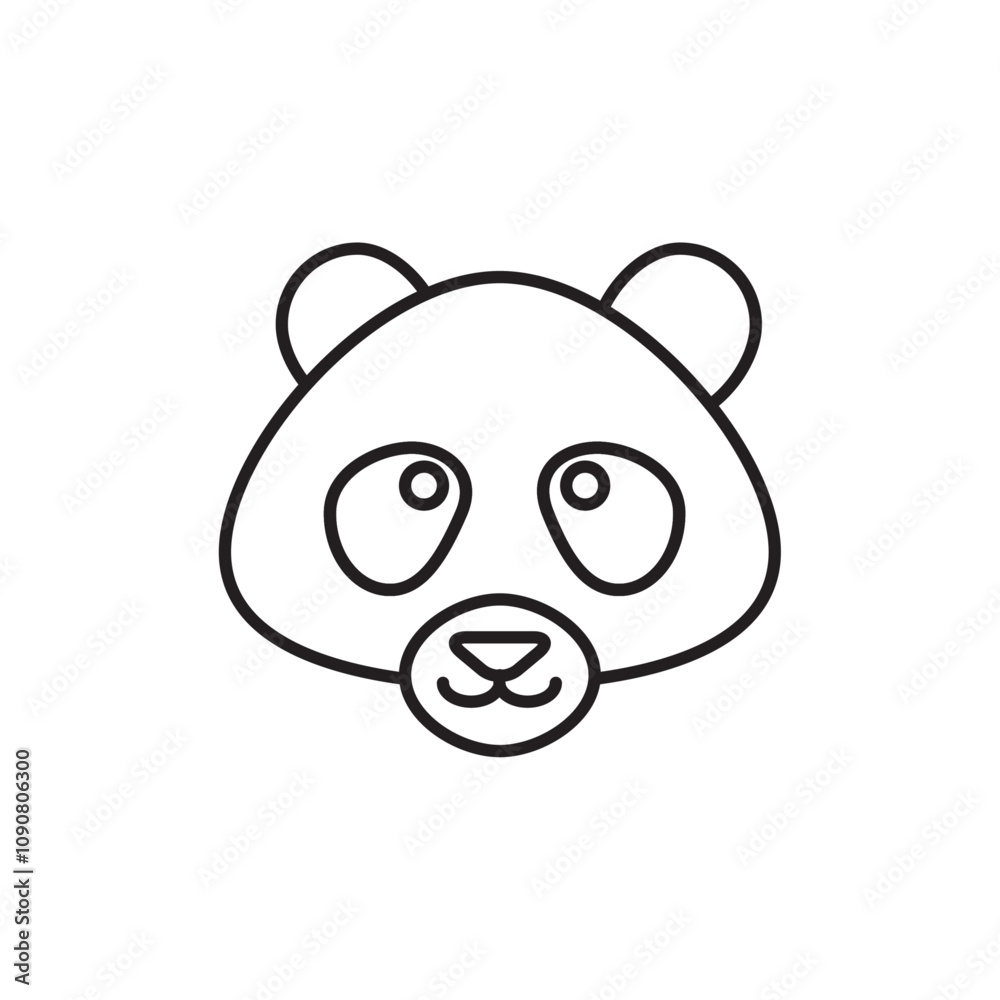 Poster Panda icon web design in vector