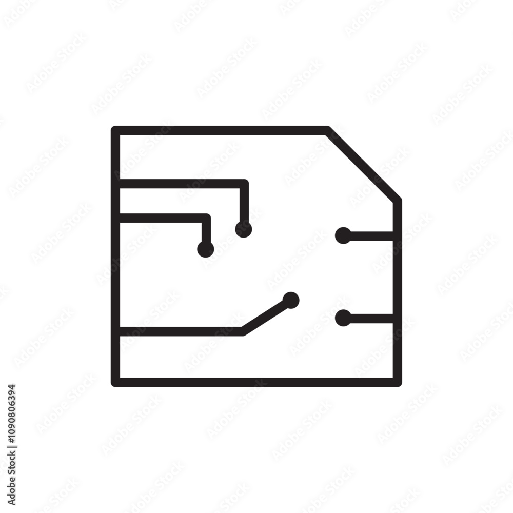 Aufkleber PCB icon web design in vector