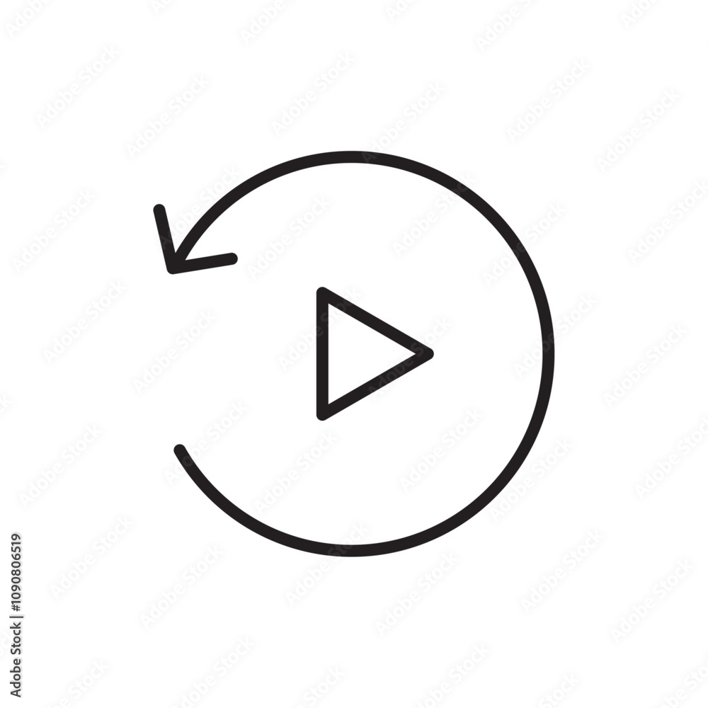 Aufkleber playback icon web design in vector