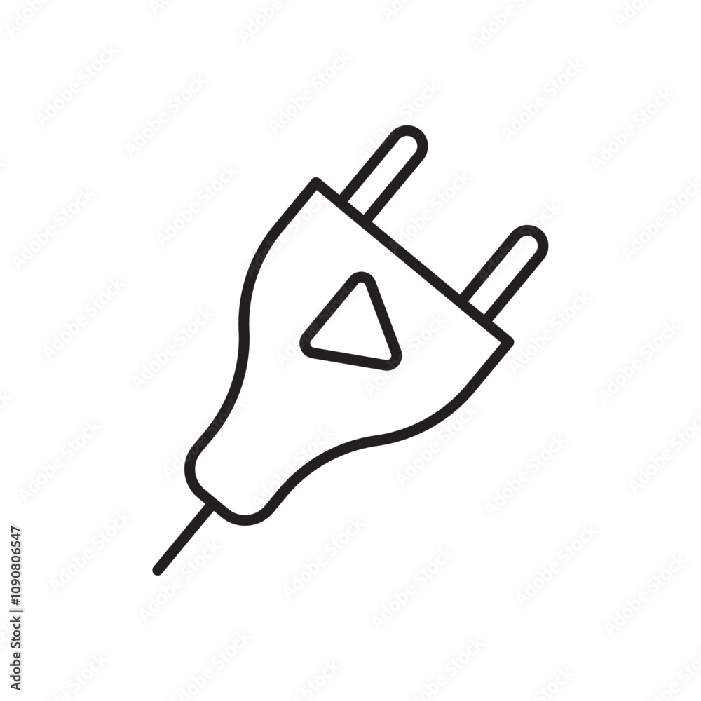 Poster Plug and play icon web design in vector