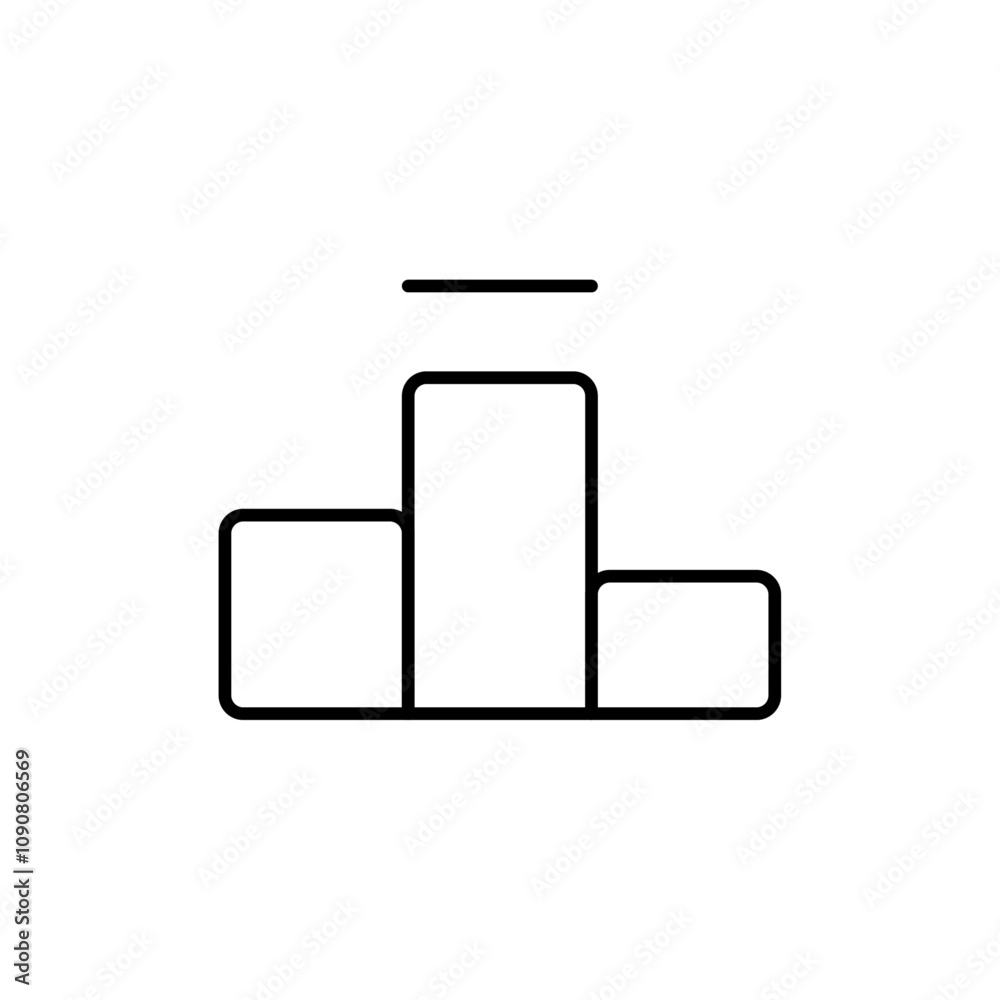 Poster Podium icon web design in vector