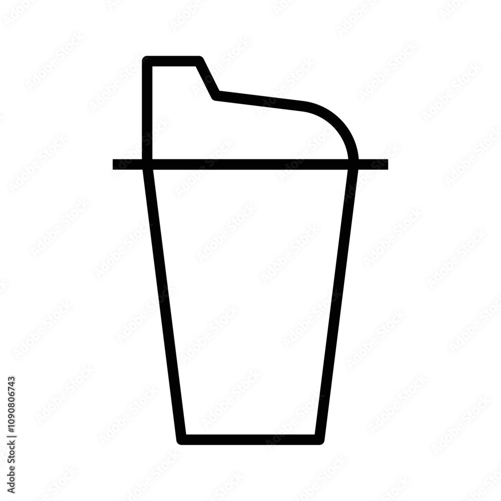 Poster protein shake icon web design in vector