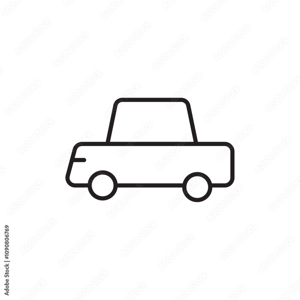 Poster Pushing car icon web design in vector
