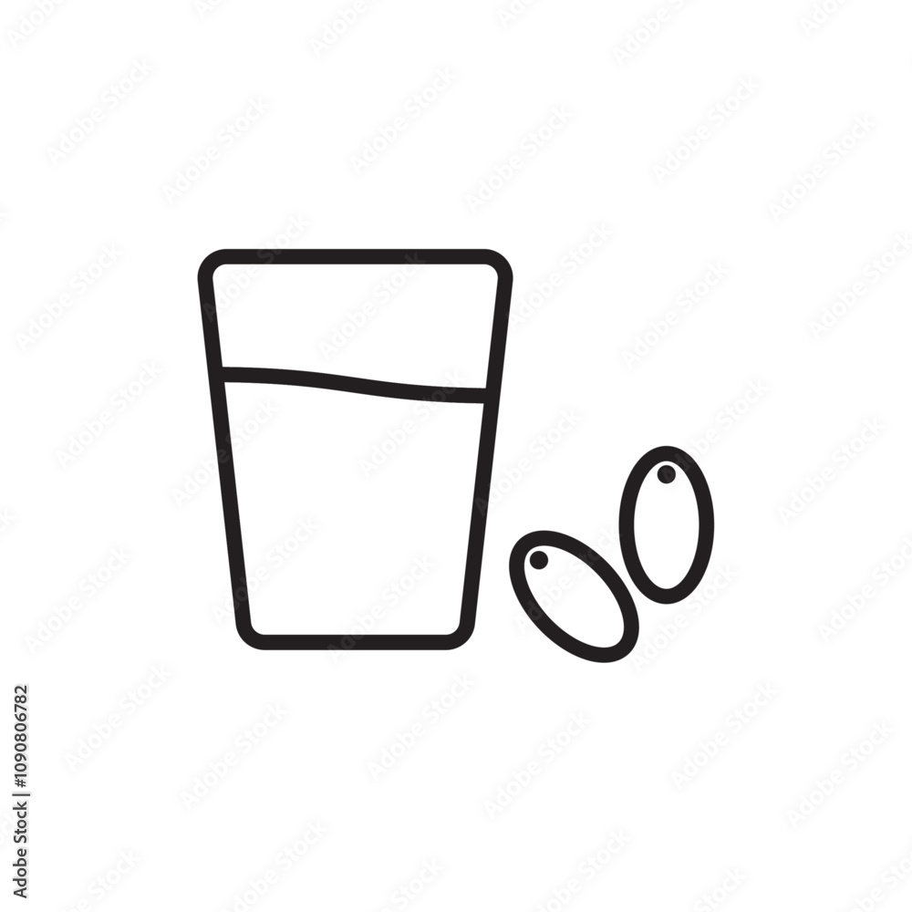 Poster Ramadan iftar icon web design in vector