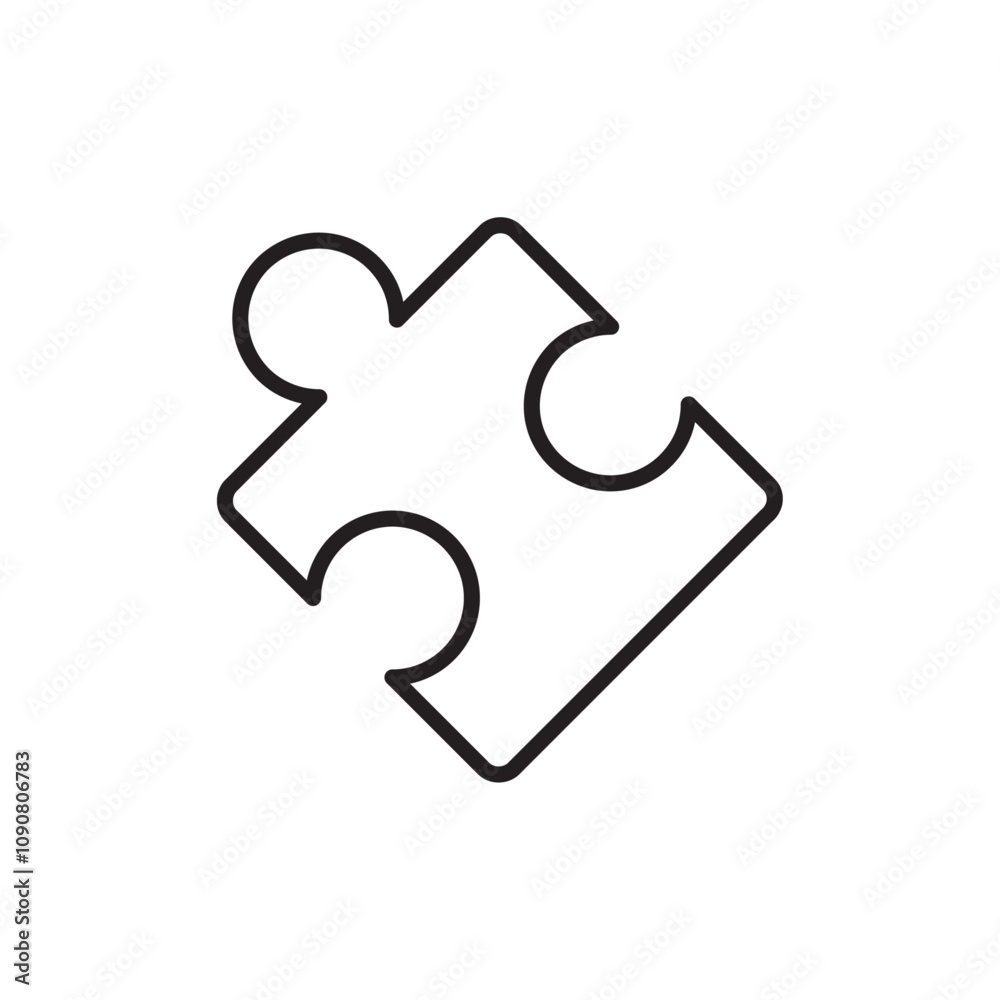 Aufkleber Puzzle icon web design in vector