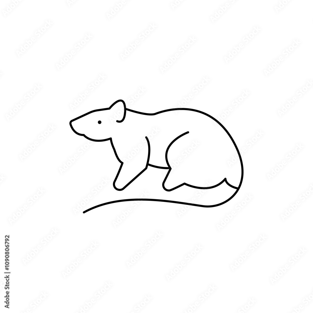 Poster Rat icon web design in vector