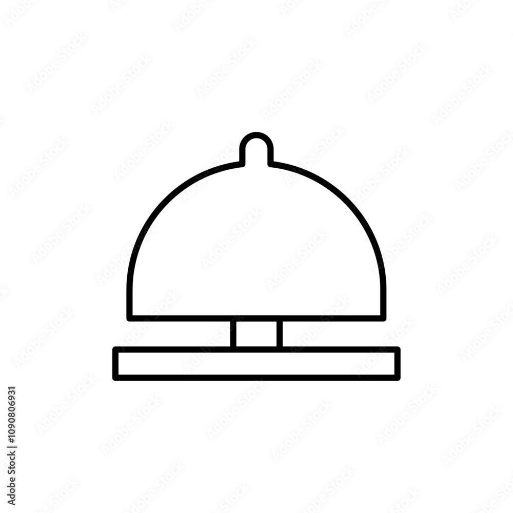 Aufkleber Reception bell icon web design in vector