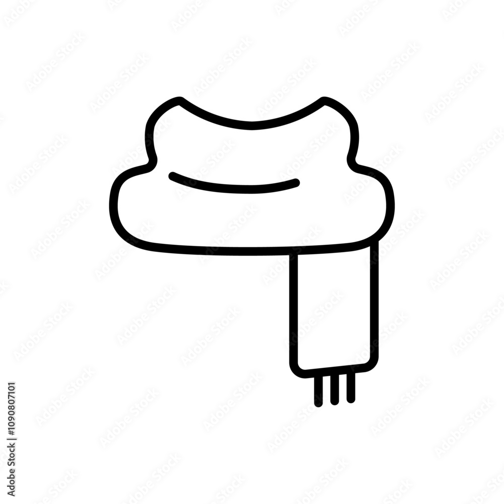 Poster Scarf icon web design in vector