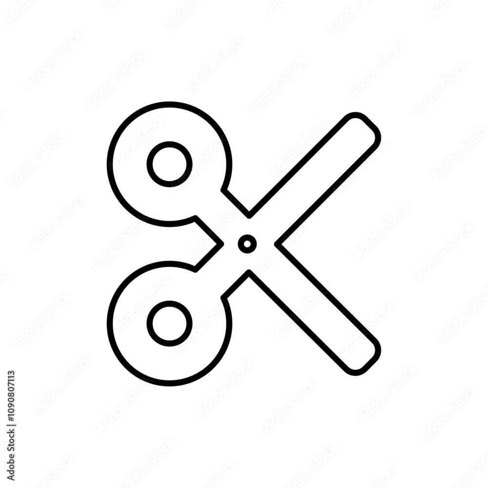 Poster Scissors icon web design in vector