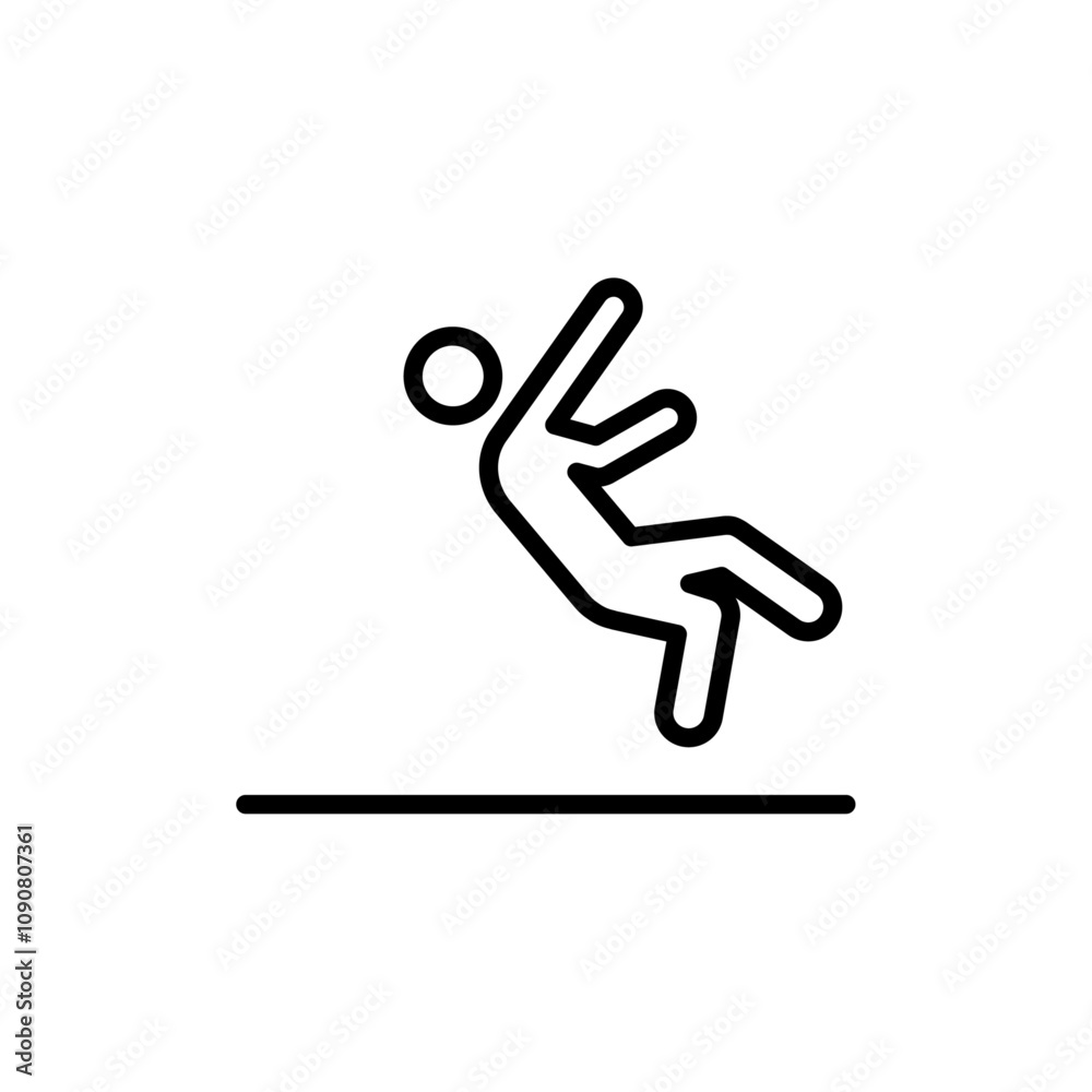 Poster Slippery floor icon web design in vector