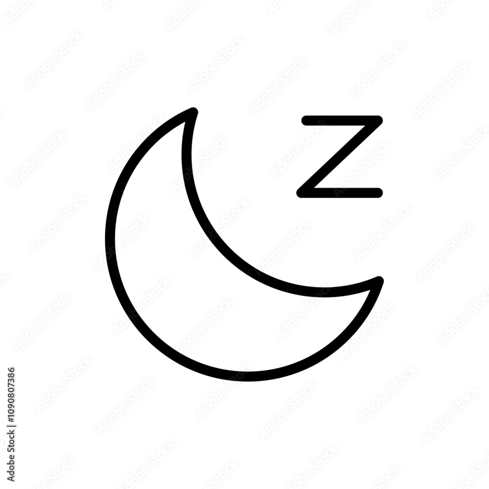 Poster Sleep icon web design in vector