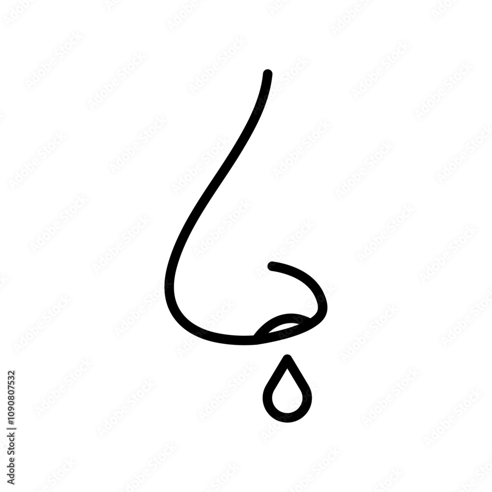 Aufkleber Stuffy nose icon web design in vector