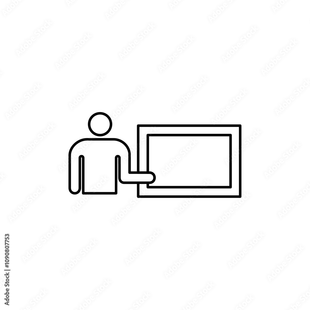 Poster Teaching icon web design in vector