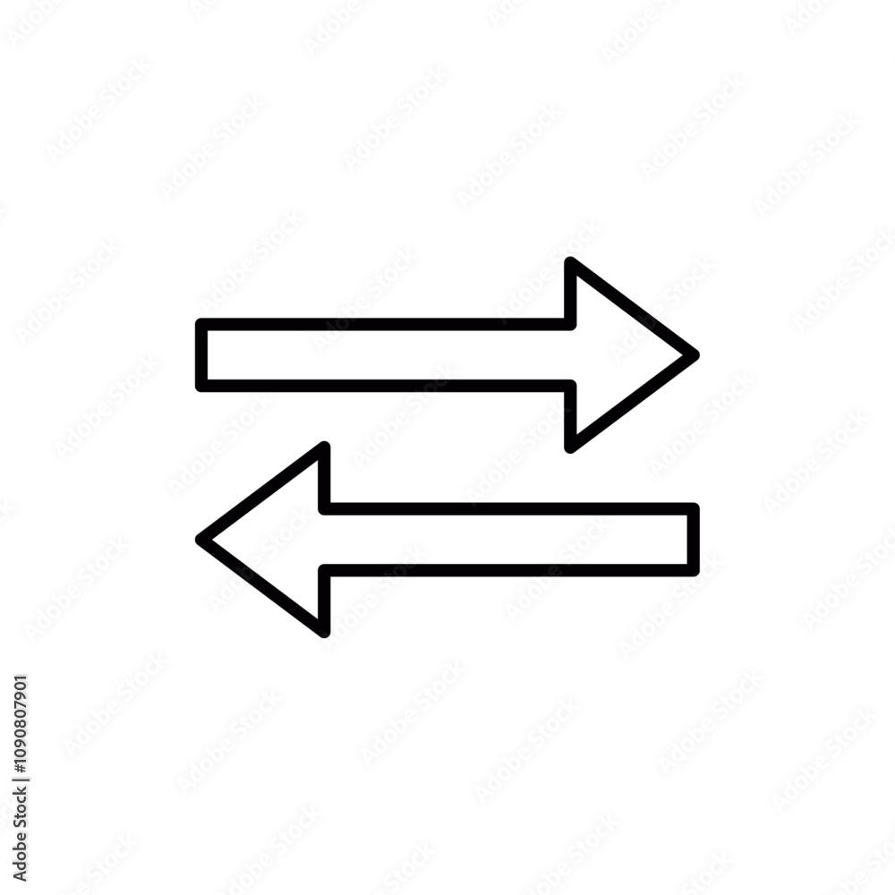 Poster Transfer arrows Icon web design in vector