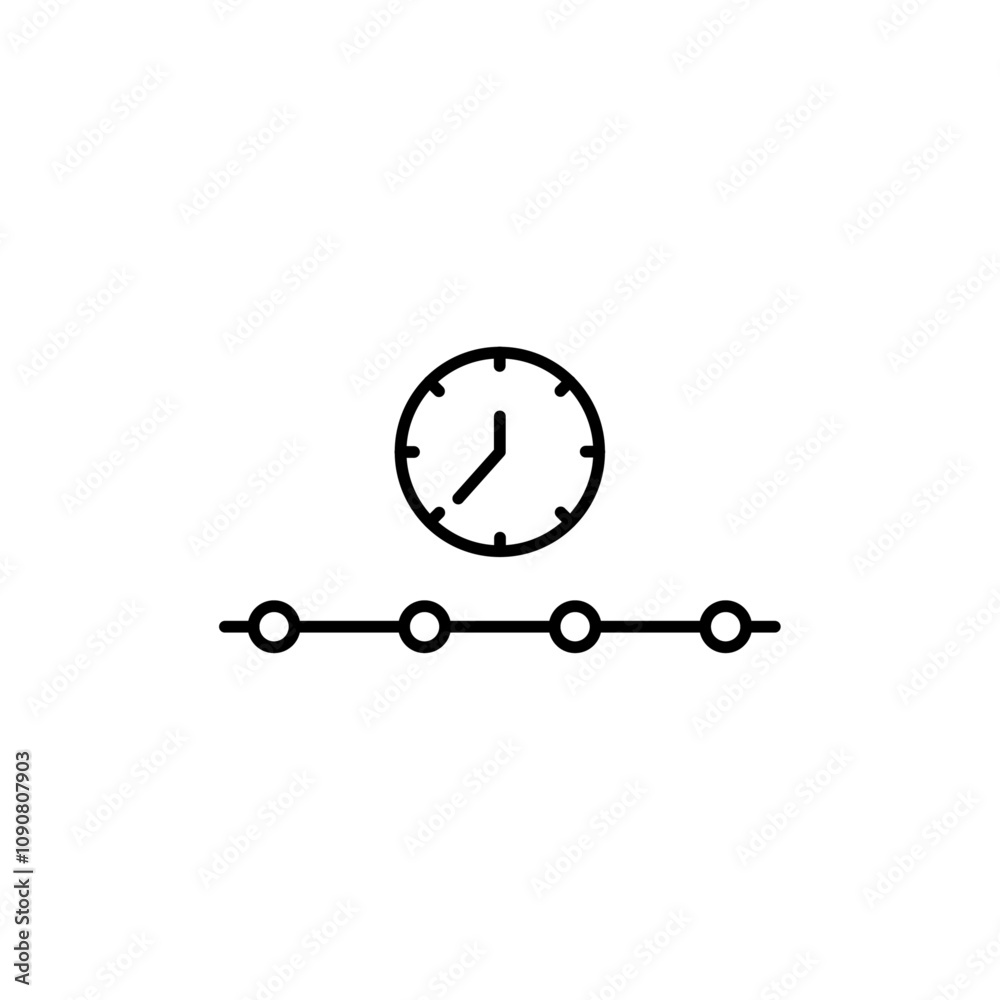Aufkleber Timeline icon web design in vector