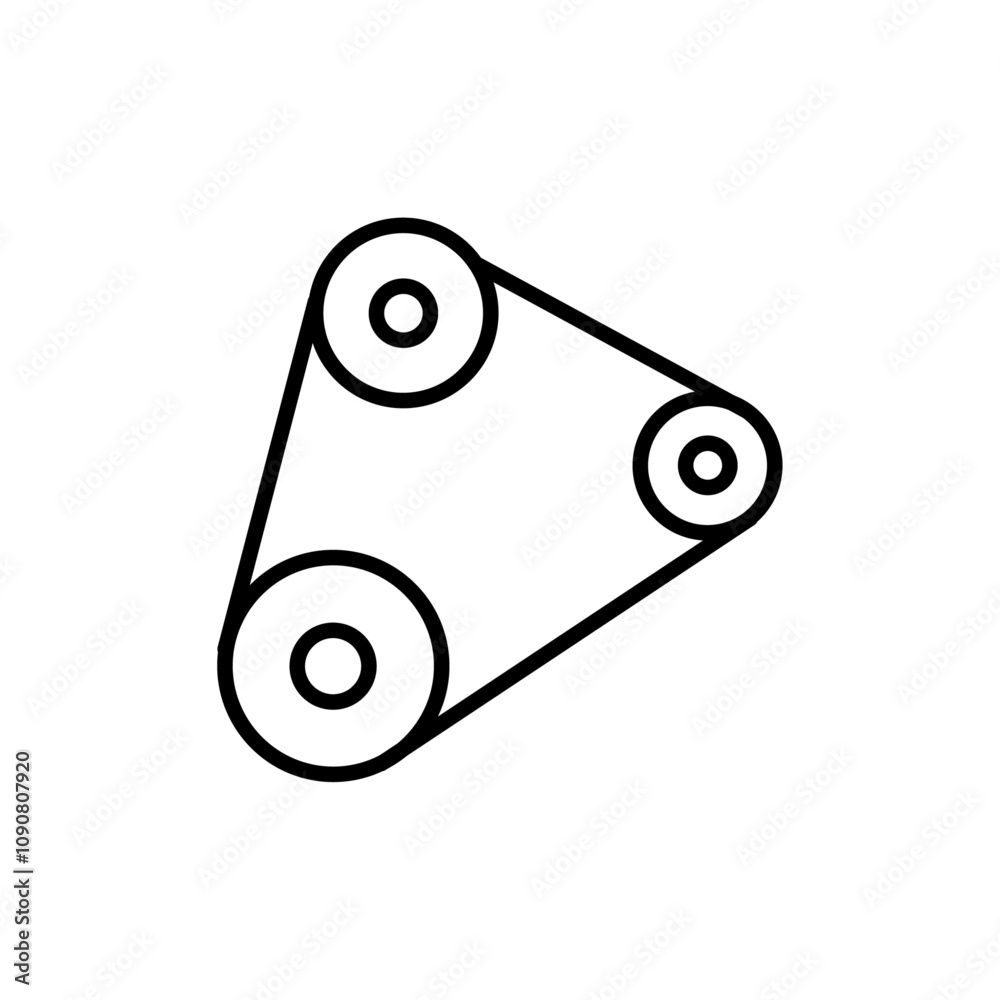 Poster timing belt icon web design in vector