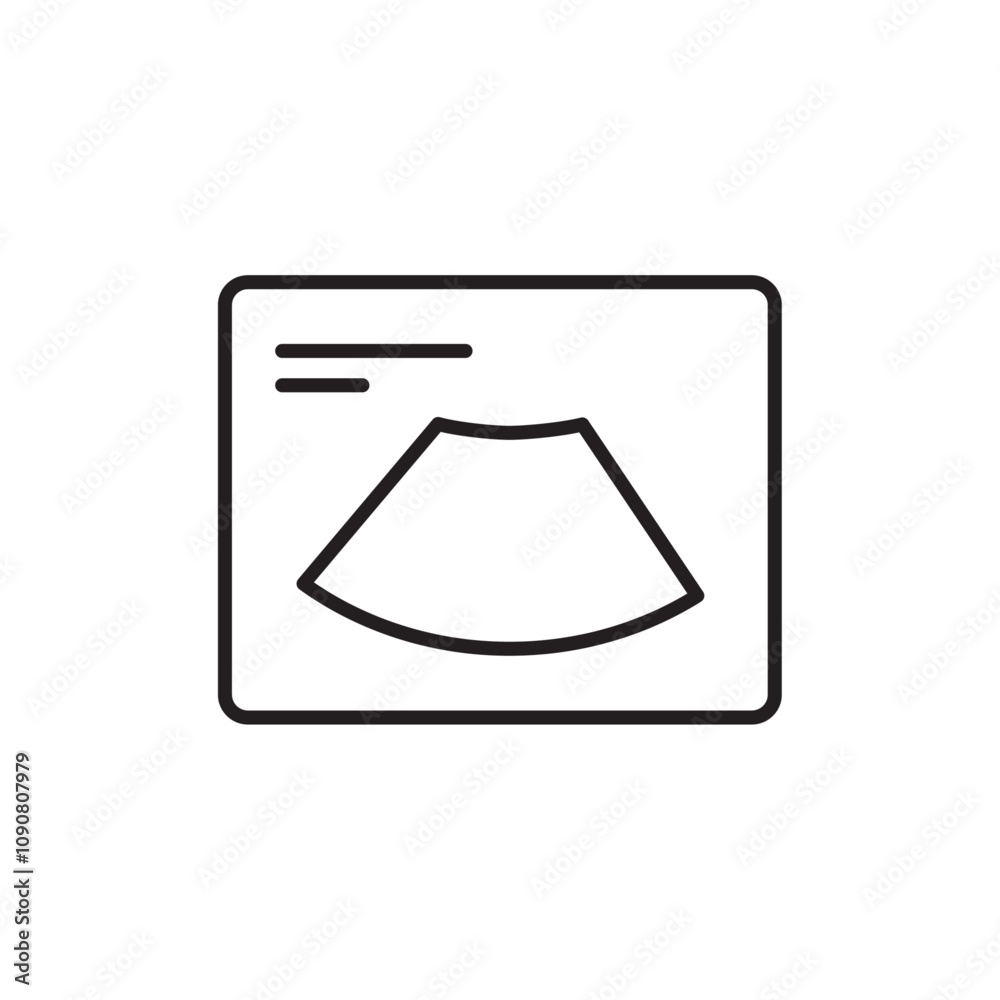 Poster ultrasonography icon web design in vector