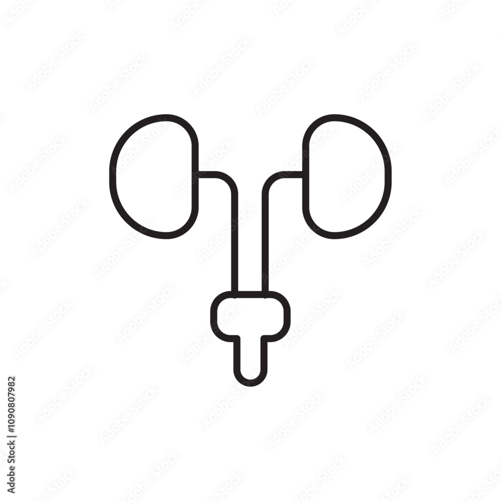 Poster Urology icon web design in vector