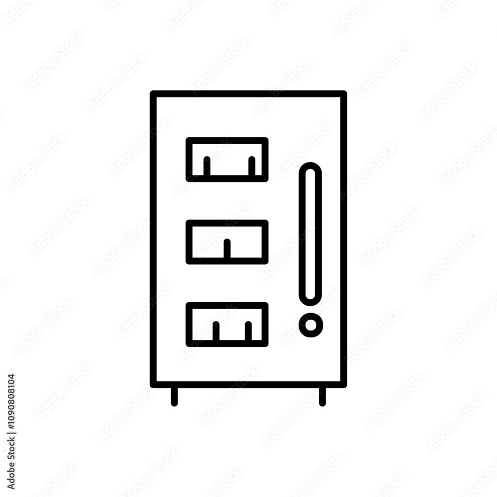 Poster Vending machine icon web design in vector
