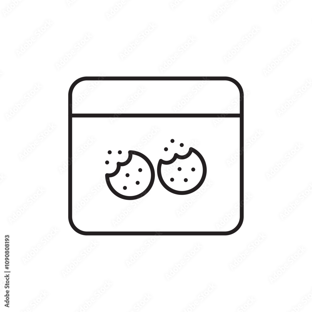 Poster Web Cookies icon web design in vector