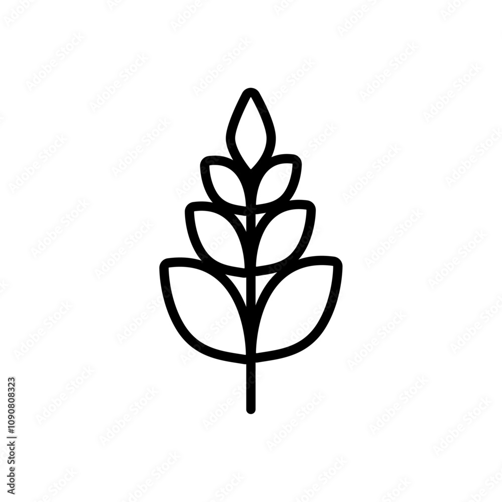 Poster Wheat grain icon web design in vector