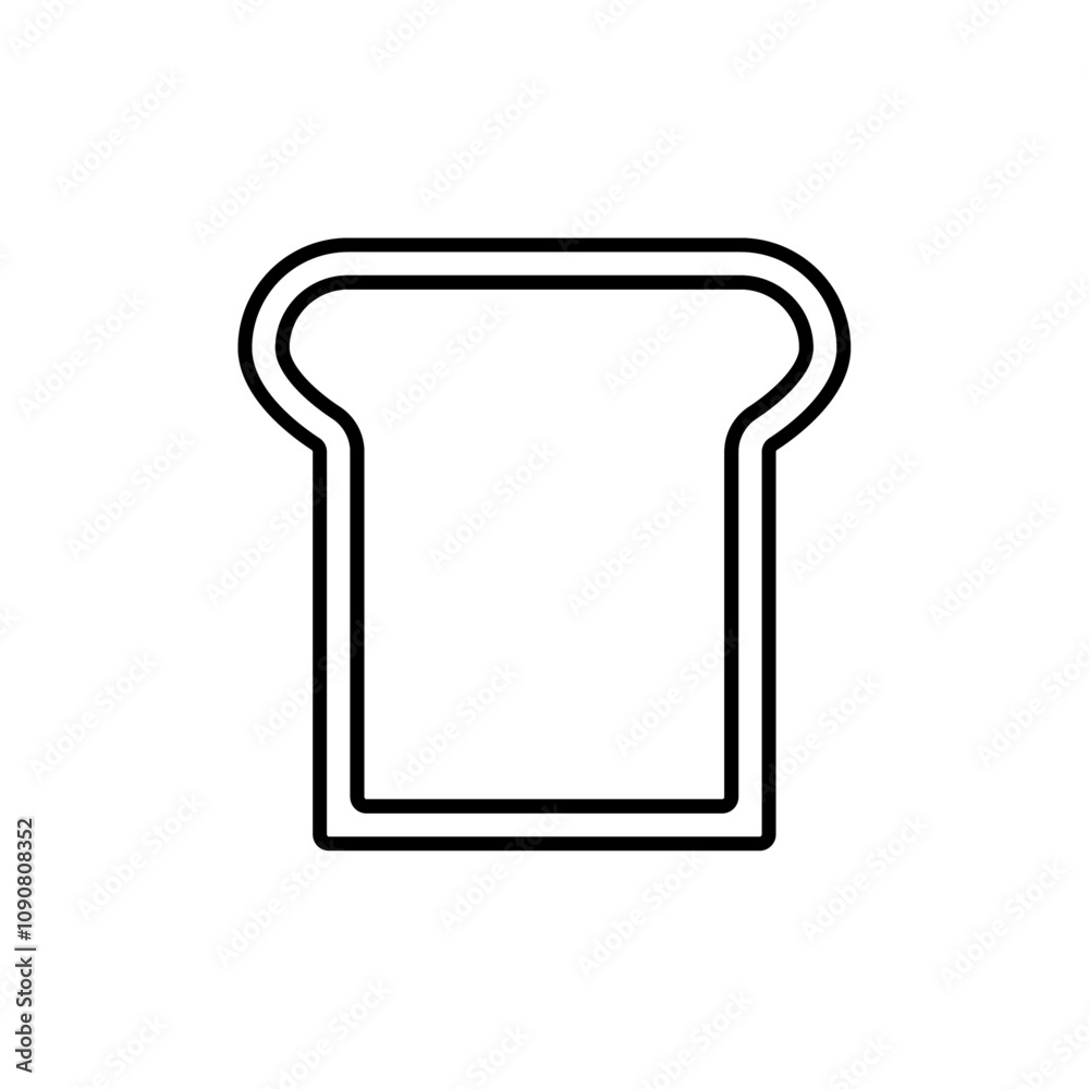 Aufkleber White bread icon web design in vector