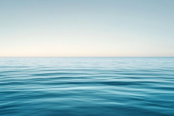 Fototapeta premium Calm sea horizon at dusk with gradient sky