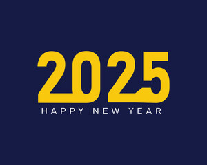 2025 happy new year design element vector with creative concept.