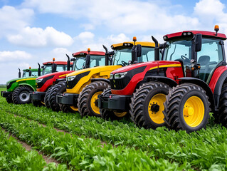 Obraz premium Tractor for farming, isolated on white background