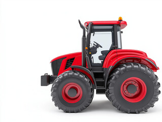 Obraz premium Tractor for farming, isolated on white background