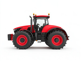 Obraz premium Tractor for farming, isolated on white background