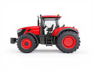 Obraz premium Tractor for farming, isolated on white background