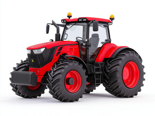 Obraz premium Tractor for farming, isolated on white background