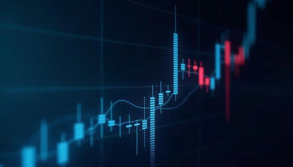 Stock market and trading, digital graph, stock market, 