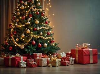 christmas tree with presents