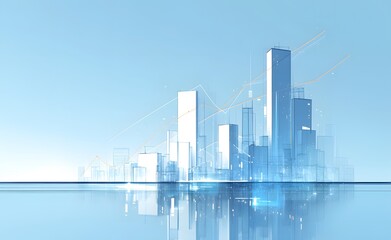 Fototapeta premium abstract blue city