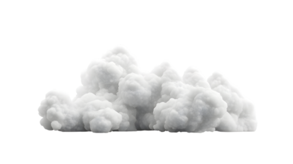 White cloud isolated on transparent background