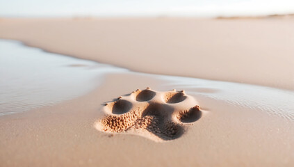  Footprint zoo beach sand, sea ocean, water, summer, wave