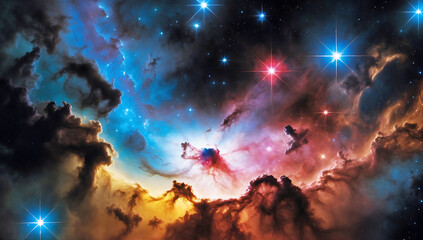 Nebula's Radiance: A Dance of Stars and Cosmic Dust